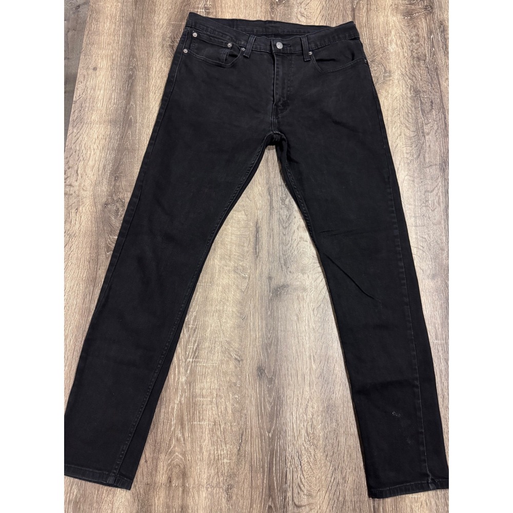 Levis 512 Slim Taper Jeans Mens 34x34 Black Denim Pants Water Less